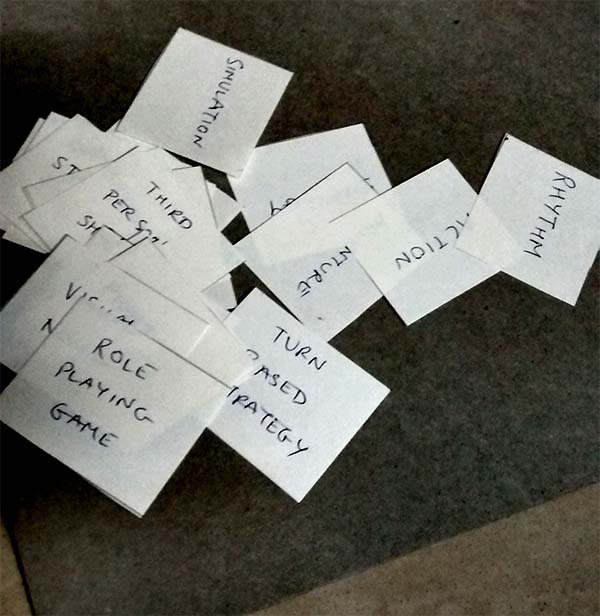 Preparation - Cards in disarray!